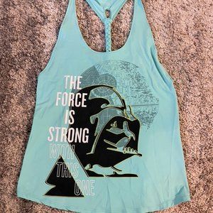 Star Wars Blue Workout Darth Vader Tank Top Shirt